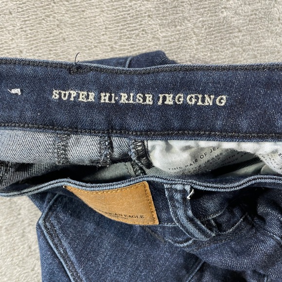 American Eagle Outfitters Super Hi Rise Jeggings Womens 2 Regular Blue Stretch - Picture 3 of 11